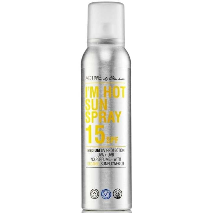 Active by Charlotte I\'M Hot Sun Spray SPF 15 150 ml i gruppen SKØNHED & HELSE / Hudpleje / Tanning / Solbeskyttelse hos TP E-commerce Nordic AB (C82461)