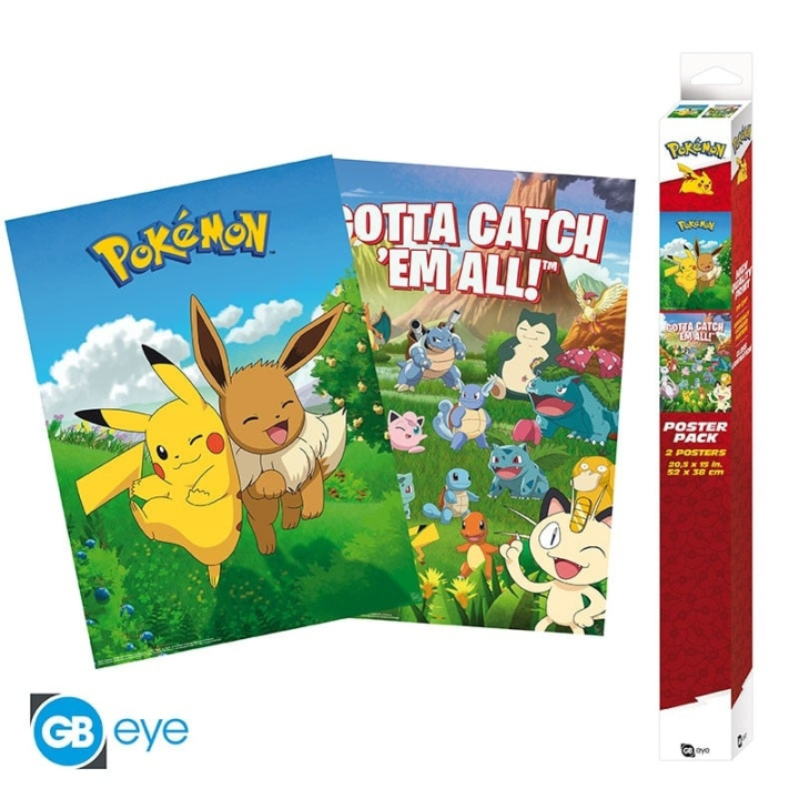 Abysse POKEMON - Sæt 2 plakater - Miljøer (52x38) i gruppen SPORT, FRITID & HOBBY / Sjove gadgets / Sjove gadgets hos TP E-commerce Nordic AB (C82499)