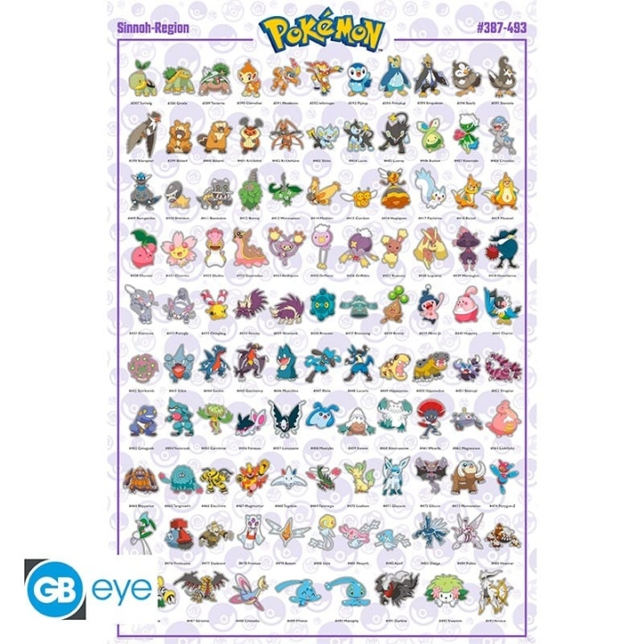 Abysse POKEMON - Plakat Maxi 91,5x61 - Sinnoh Pokemon i gruppen SPORT, FRITID & HOBBY / Sjove gadgets / Sjove gadgets hos TP E-commerce Nordic AB (C82535)