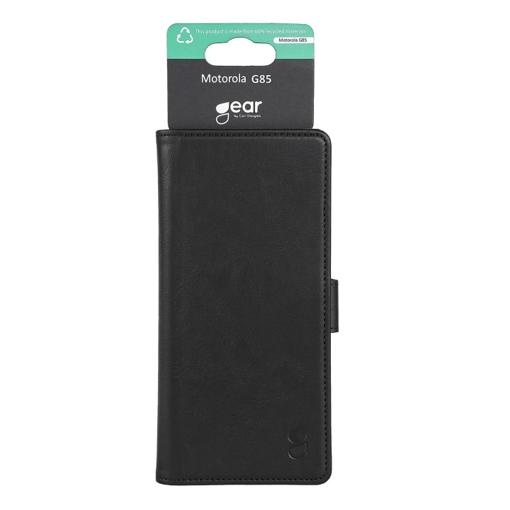 Gear Wallet Case Sort - Motorola Moto G85 5G i gruppen SMARTPHONES & TABLETS / Mobil Beskyttelse / Motorola hos TP E-commerce Nordic AB (C82783)