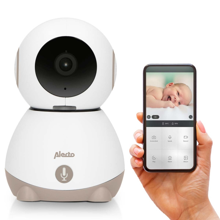 Alecto Wi-Fi-babyalarm med kamera Hvid/Taupe i gruppen LEGETØJ, BØRN & BABY / Børns sikkerhed / Babyalarmer hos TP E-commerce Nordic AB (C82798)