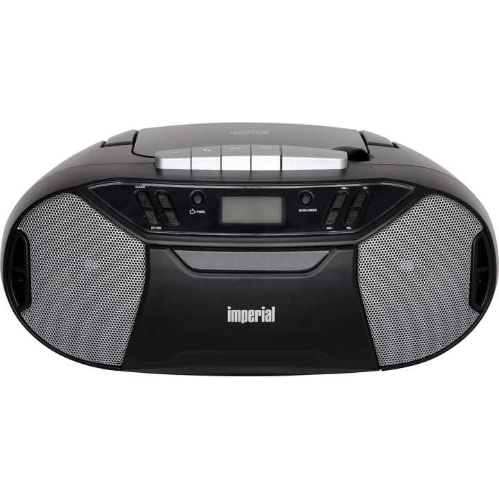 imperial PBB 1 Compacte bærbar ghettoblaster med cd-afspiller, kassettebåndoptager og FM-radio i gruppen HJEMMEELEKTRONIK / Lyd & billede / Hjemmebiograf, HiFi & Bærbar / Kompakt stereo & pladespiller hos TP E-commerce Nordic AB (C82799)