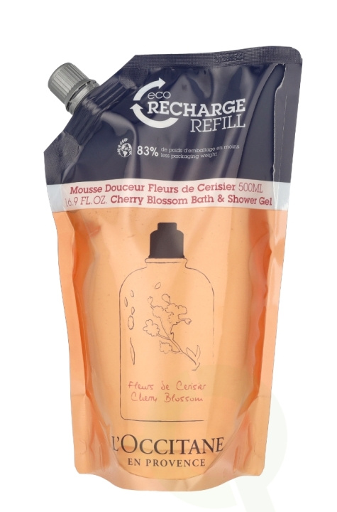 L\'Occitane Cherry Blossom Bath & Shower Gel - Refill 500 ml i gruppen SKØNHED & HELSE / Hudpleje / Kropspleje / Bad & brusecreme hos TP E-commerce Nordic AB (C82873)