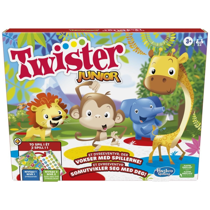 Hasbro Twister Junior 2 spil i 1 (DK/NO) i gruppen LEGETØJ, BØRN & BABY / Legetøj / Brætspil / Spil til børn hos TP E-commerce Nordic AB (C83272)