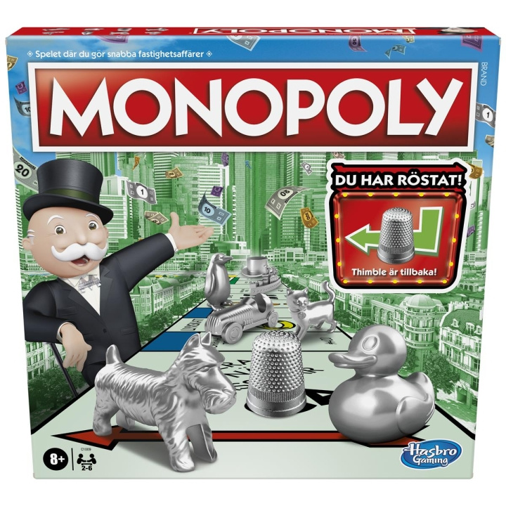 Hasbro Monopoly Classic (SE) i gruppen LEGETØJ, BØRN & BABY / Legetøj / Brætspil / Familiespil hos TP E-commerce Nordic AB (C83276)