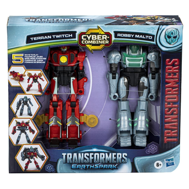 Transformers EarthSpark Cyber Combiner (Terran Twitch & Robby Malto) i gruppen LEGETØJ, BØRN & BABY / Legetøj / Figurer, miniaturer og tilbehør hos TP E-commerce Nordic AB (C83322)