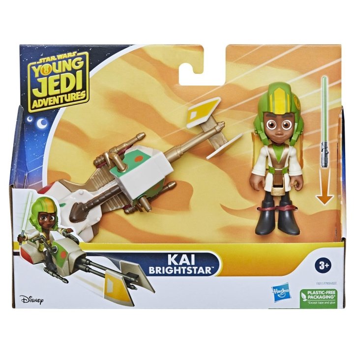 Star Wars Young Jedi Kai Brightstar figur og speedercykel i gruppen LEGETØJ, BØRN & BABY / Legetøj / Figurer, miniaturer og tilbehør hos TP E-commerce Nordic AB (C83330)