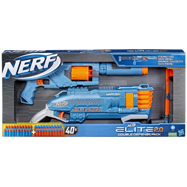 NERF N-Strike Elite 2.0 dobbelt forsvarspakke i gruppen LEGETØJ, BØRN & BABY / Legetøj / Action spil hos TP E-commerce Nordic AB (C83444)