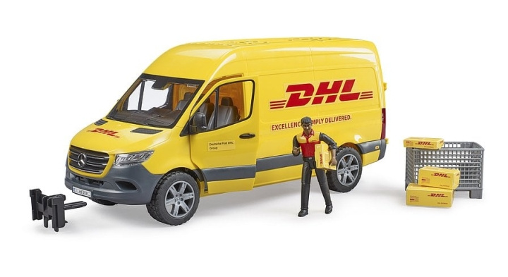 Bruder MB Sprinter DHL med chauffør (02671) i gruppen SPORT, FRITID & HOBBY / Hobby / Plastik modeller / Biler hos TP E-commerce Nordic AB (C83609)