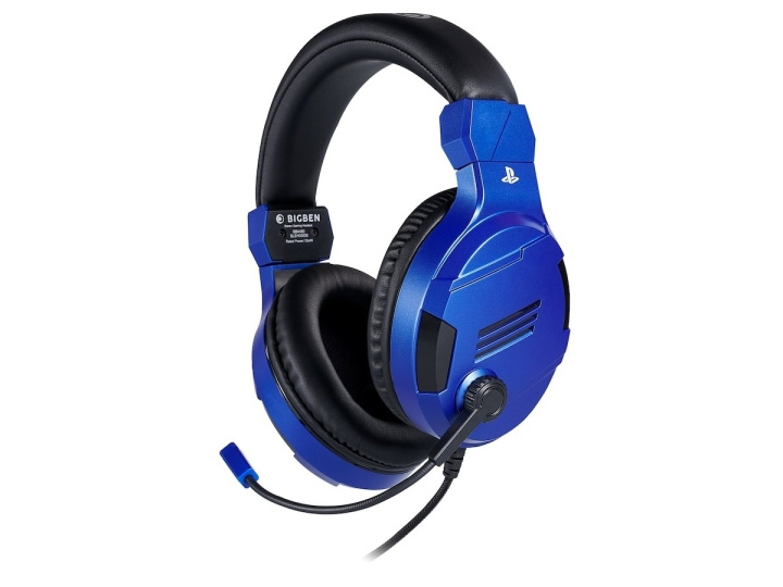 BigBen Interactive PS4 Gaming Headset V3 - Blå - Headset - Sony i gruppen HJEMMEELEKTRONIK / Spilkonsoller og tilbehør / Sony PlayStation 4 hos TP E-commerce Nordic AB (C83611)