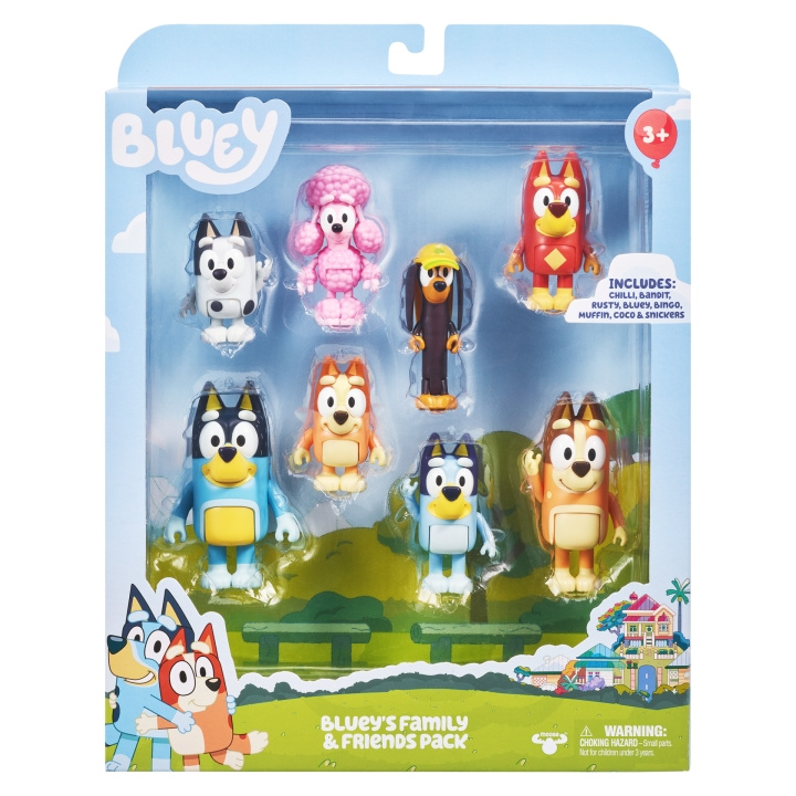 BLUEY multipakke med 8 figurer - S3 (90128) i gruppen LEGETØJ, BØRN & BABY / Legetøj / Figurer, miniaturer og tilbehør hos TP E-commerce Nordic AB (C83632)