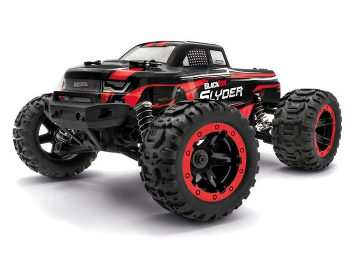 Blackzon Slyder MT 1/16 4WD elektrisk monstertruck - rød (540098) i gruppen LEGETØJ, BØRN & BABY / Radiostyrede / Radiostyrede biler hos TP E-commerce Nordic AB (C83667)