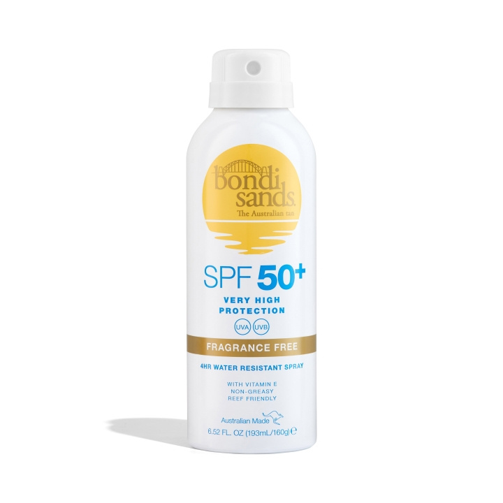 Bondi Sands SPF 50+ Solcreme Spray uden parfume 160 g i gruppen SKØNHED & HELSE / Hudpleje / Tanning / Solbeskyttelse hos TP E-commerce Nordic AB (C83718)