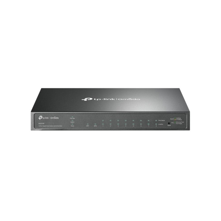 TP-Link 8-port Gigabit Smart PoE-switch med 2 SFP-slots i gruppen COMPUTERTILBEHØR / Netværk / Switches hos TP E-commerce Nordic AB (C83829)