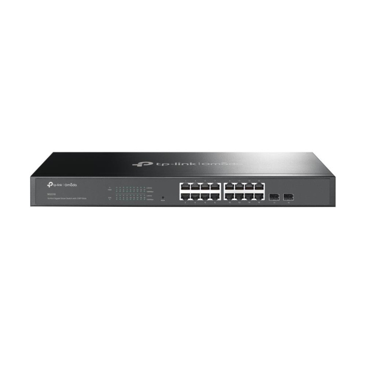 TP-Link JetStream 16-port Gigabit Smart Switch med 2 SFP-slots i gruppen COMPUTERTILBEHØR / Netværk / WiFi forlængere hos TP E-commerce Nordic AB (C83841)