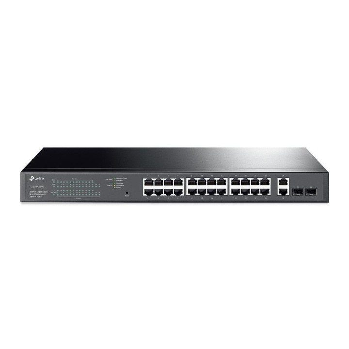 TP-Link 28-port Gigabit Easy Smart Switch med 24-porte PoE+ i gruppen COMPUTERTILBEHØR / Netværk / Switches hos TP E-commerce Nordic AB (C83857)