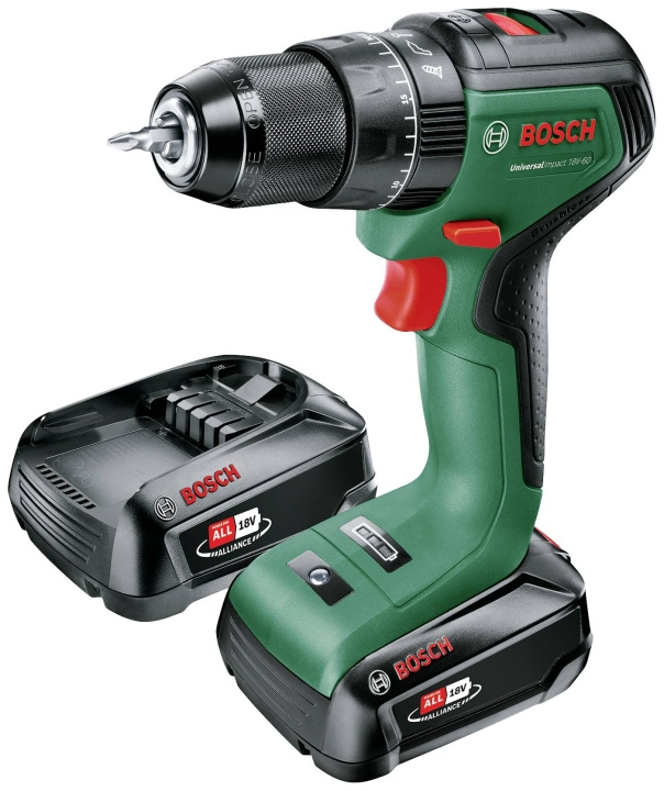 Bosch UniversalImpact 18V-60 bore-/skruemaskine (inkl. batteri) i gruppen HJEM, HUS & HAVE / Værktøj / Skruetrækkere hos TP E-commerce Nordic AB (C84028)