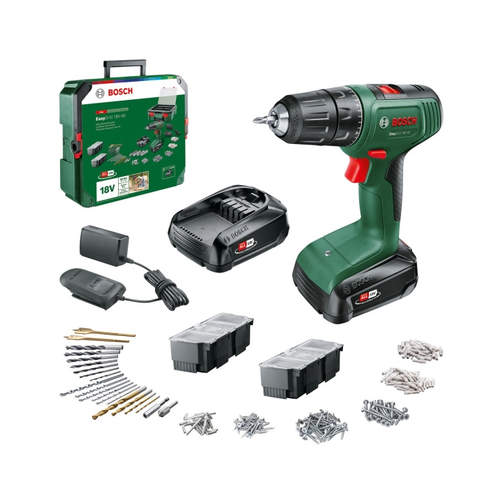 Bosch EasyDrill 18V-40 + SystemBox (2 x batteri og oplader medfølger) i gruppen HJEM, HUS & HAVE / Værktøj / Boremaskiner hos TP E-commerce Nordic AB (C84060)