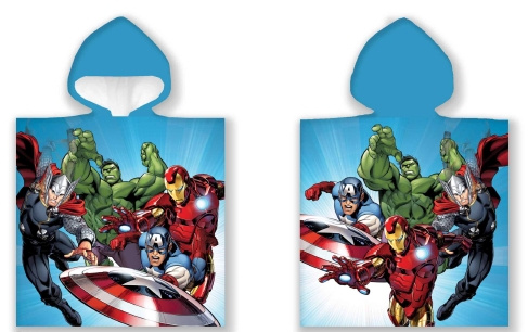 BrandMac Poncho håndklæde - 50 x 100 cm - Avengers (110065) i gruppen LEGETØJ, BØRN & BABY / Børnetekstiler / Bad tilbehør hos TP E-commerce Nordic AB (C84081)