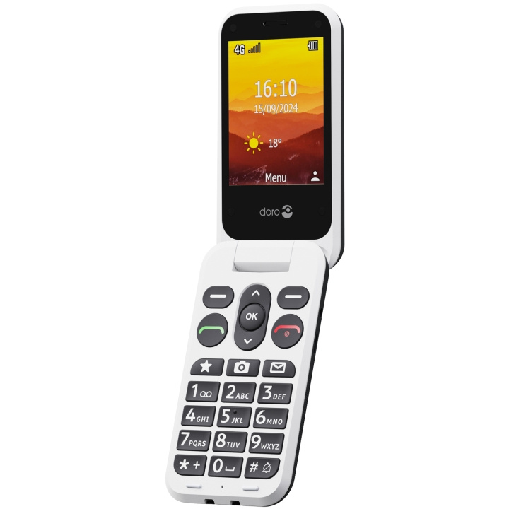 Doro Leva L21, Svart/Vit i gruppen SMARTPHONES & TABLETS / Mobiltelefoner & smartphones hos TP E-commerce Nordic AB (C84297)