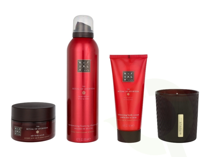 Rituals Ayurveda Set 565 ml Salt Body Scrub 125gr/Body Cream 100ml/Foaming Shower Gel 200ml/Scented Candle 140gr i gruppen SKØNHED & HELSE / Gaveæske / Gaveæske til hende hos TP E-commerce Nordic AB (C84534)