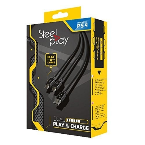 Steelplay Dual Play & Charge-kabel i gruppen HJEMMEELEKTRONIK / Spilkonsoller og tilbehør / Sony PlayStation 4 hos TP E-commerce Nordic AB (C84565)