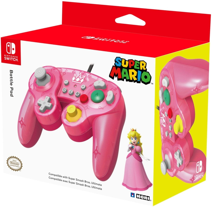 Hori Super Smash Bros Gamepad - Fersken i gruppen HJEMMEELEKTRONIK / Spilkonsoller og tilbehør / Nintendo Switch / Tilbehør hos TP E-commerce Nordic AB (C84572)