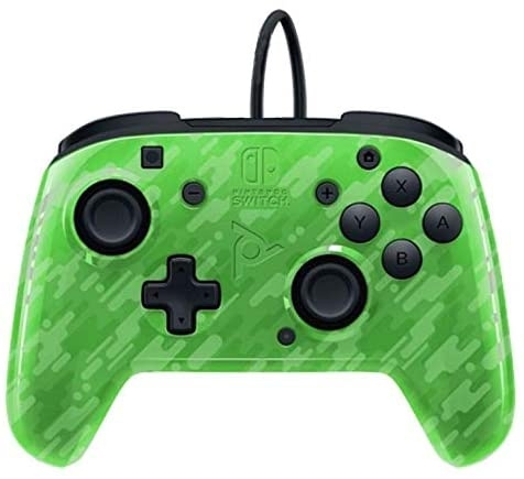 PDP Gaming Face-off Deluxe Switch Controller + Audio Camo Green i gruppen HJEMMEELEKTRONIK / Spilkonsoller og tilbehør / Nintendo Switch / Tilbehør hos TP E-commerce Nordic AB (C84599)