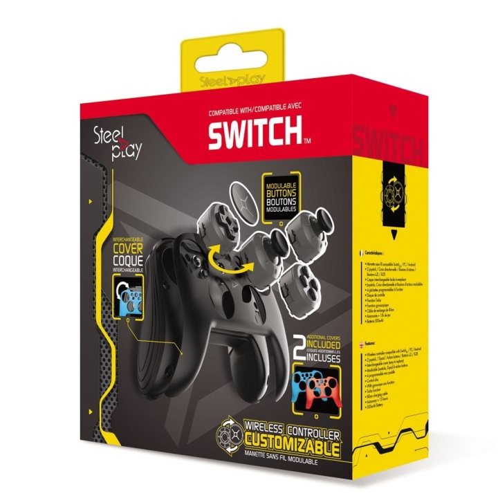 Steelplay Trådløs controller, der kan tilpasses og modulopbygges i gruppen HJEMMEELEKTRONIK / Spilkonsoller og tilbehør / Nintendo Switch / Tilbehør hos TP E-commerce Nordic AB (C84670)