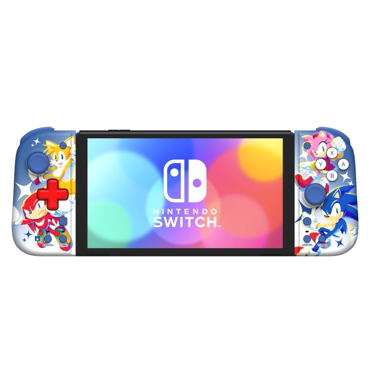 Hori Split Pad Compact (Sonic) til Nintendo Switch™ i gruppen HJEMMEELEKTRONIK / Spilkonsoller og tilbehør / Nintendo Switch / Tilbehør hos TP E-commerce Nordic AB (C84756)