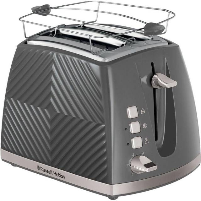 Russell Hobbs Groove 2S brødrister - grå i gruppen HJEM, HUS & HAVE / Husholdningsapparater / Brødristere & Sandwich Makers / Brødristere hos TP E-commerce Nordic AB (C84916)