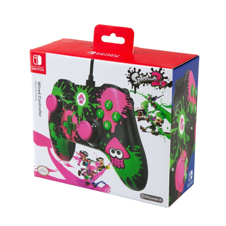 PowerA Wirec Controller - Splatoon i gruppen HJEMMEELEKTRONIK / Spilkonsoller og tilbehør / Nintendo Switch hos TP E-commerce Nordic AB (C85192)