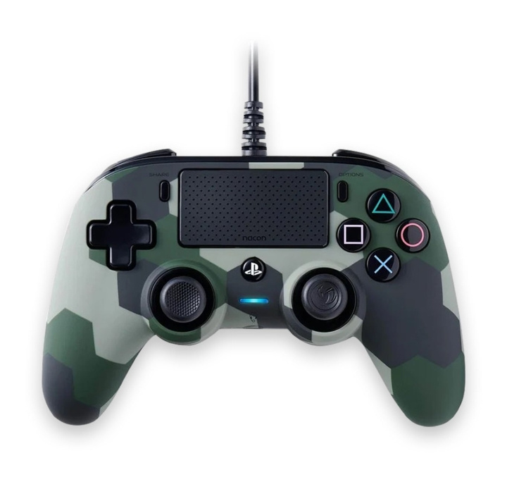 NACON Kompakt controller (grøn camouflage) i gruppen HJEMMEELEKTRONIK / Spilkonsoller og tilbehør / Sony PlayStation 4 hos TP E-commerce Nordic AB (C85226)