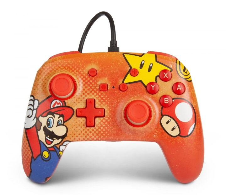 PowerA Nintendo Switch Enh kablet controller - Mario Vintage i gruppen HJEMMEELEKTRONIK / Spilkonsoller og tilbehør / Nintendo Switch hos TP E-commerce Nordic AB (C85266)