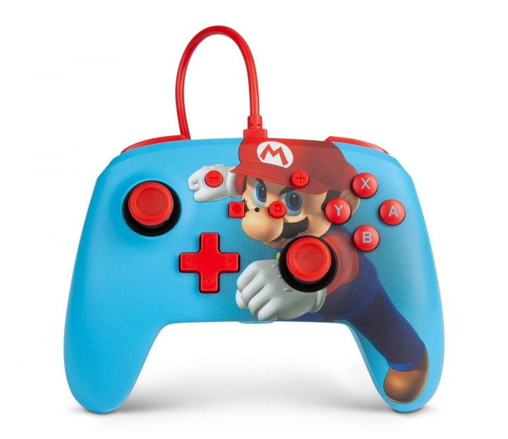 PowerA Nintendo Switch Enh kablet controller - Mario Punch i gruppen HJEMMEELEKTRONIK / Spilkonsoller og tilbehør / Nintendo Switch / Tilbehør hos TP E-commerce Nordic AB (C85267)