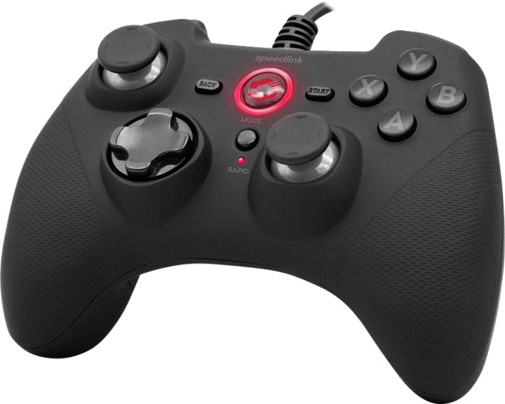 Speedlink Rait Gamepad til PC/PS3/Switch Gummi Sort i gruppen HJEMMEELEKTRONIK / Spilkonsoller og tilbehør / Nintendo Switch hos TP E-commerce Nordic AB (C85283)