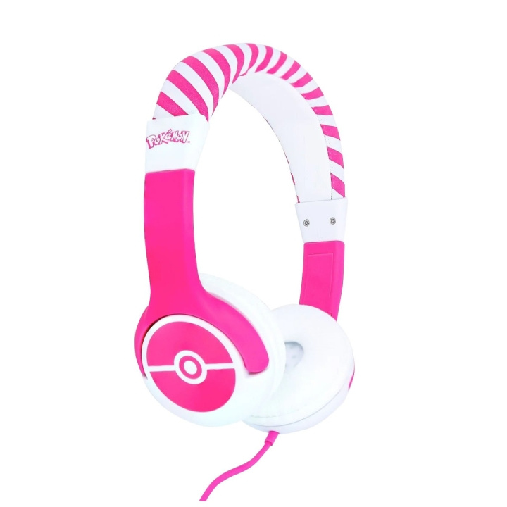 OTL Junior hovedtelefoner - Pokemon Pokeball Pink (PK0842) i gruppen HJEMMEELEKTRONIK / Lyd & billede / Hovedtelefoner & Tilbehør / Hovedtelefoner hos TP E-commerce Nordic AB (C85394)