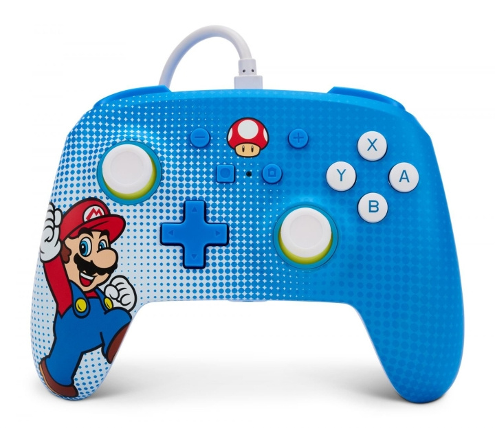 PowerA ENWIRED CONTROLLER - MARIO POP ART - Switch i gruppen HJEMMEELEKTRONIK / Spilkonsoller og tilbehør / Nintendo Switch hos TP E-commerce Nordic AB (C85413)