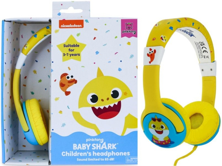 OTL Junior-hovedtelefoner - Baby Shark Holiday (BS0845) i gruppen HJEMMEELEKTRONIK / Lyd & billede / Hovedtelefoner & Tilbehør / Hovedtelefoner hos TP E-commerce Nordic AB (C85460)