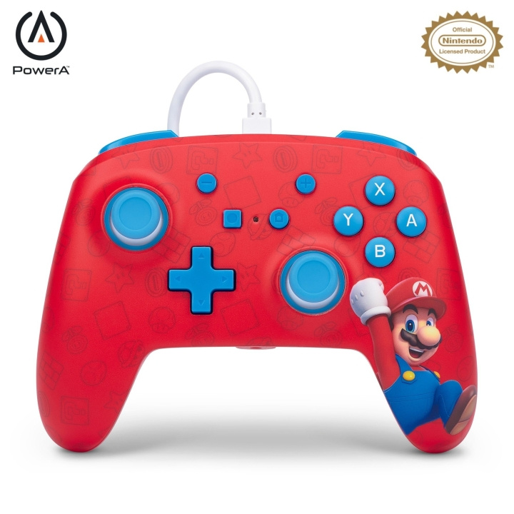 PowerA NSW ENH Wired Controller - WOO HOO MARIO /Nintendo Switch i gruppen HJEMMEELEKTRONIK / Spilkonsoller og tilbehør / Nintendo Switch hos TP E-commerce Nordic AB (C85478)