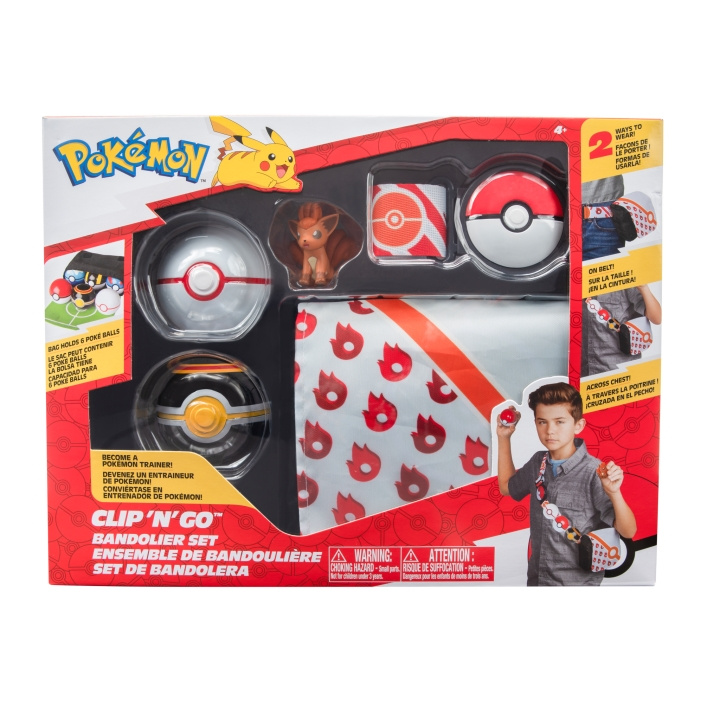 Pokémon Clip N Go - Bandolier-sæt - Yulpix (PKW0028_3) i gruppen LEGETØJ, BØRN & BABY / Legetøj / Legetøj hos TP E-commerce Nordic AB (C85528)