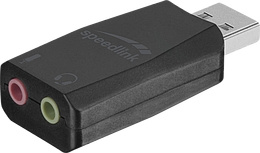 Speedlink VIGO USB-lydkort, sort i gruppen COMPUTERTILBEHØR / Computerkomponenter / Lydkort hos TP E-commerce Nordic AB (C85598)