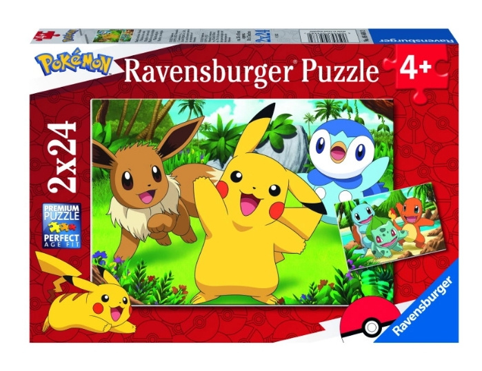 Ravensburger Pokémon 2x24p - (10105668) i gruppen LEGETØJ, BØRN & BABY / Legetøj / Puslespil hos TP E-commerce Nordic AB (C85661)