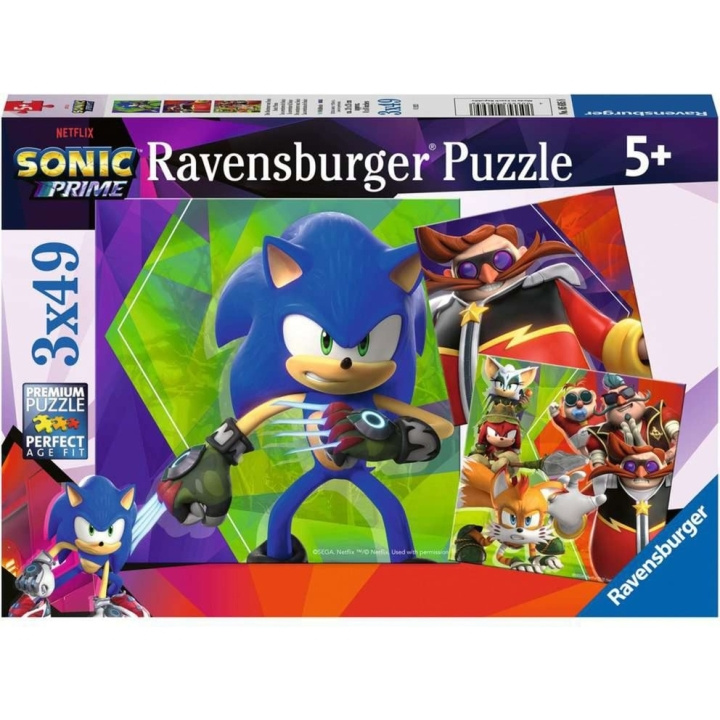 Ravensburger Sonic Prime 3x49p - (10105695) i gruppen LEGETØJ, BØRN & BABY / Legetøj / Puslespil hos TP E-commerce Nordic AB (C85700)