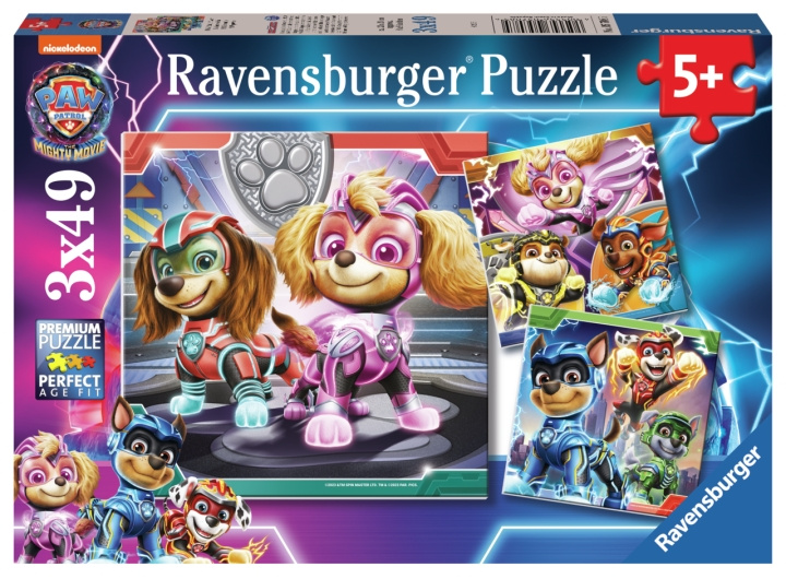 Ravensburger Paw Patrol The Mighty Movie 3x49p - (10105708) i gruppen LEGETØJ, BØRN & BABY / Legetøj / Puslespil hos TP E-commerce Nordic AB (C85703)