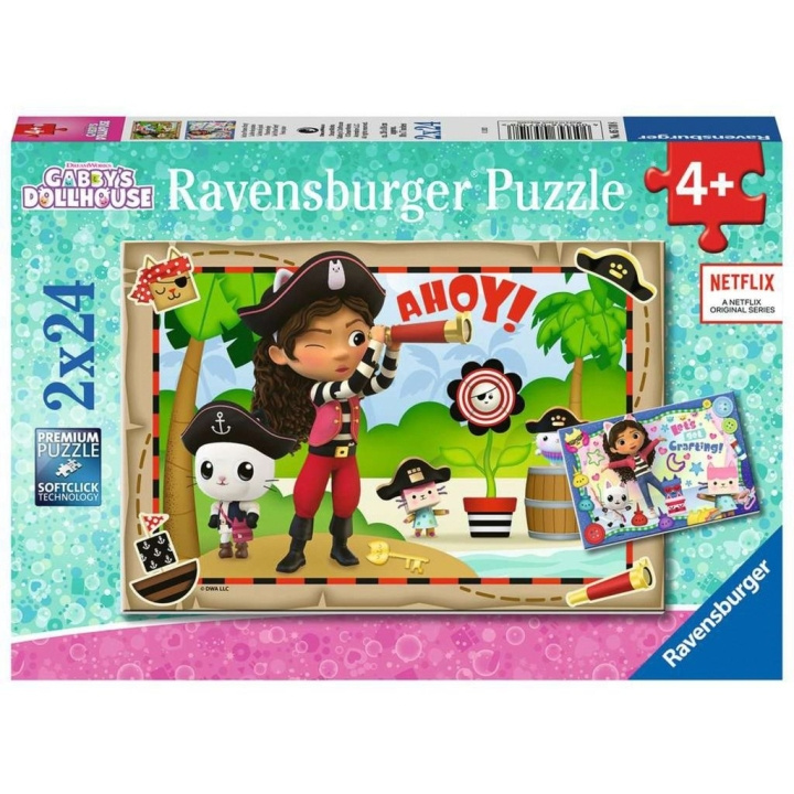 Ravensburger Gabby\'s Dollhouse 2x24p - (10105710) i gruppen LEGETØJ, BØRN & BABY / Legetøj / Puslespil hos TP E-commerce Nordic AB (C85705)