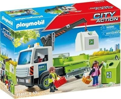 Playmobil Lastbil til affaldsglas med container (71431) i gruppen LEGETØJ, BØRN & BABY / Legetøj / Legesæt hos TP E-commerce Nordic AB (C85744)