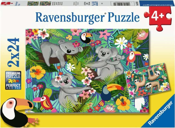 Ravensburger Koalaer og dovendyr 2x24p - 05183 i gruppen LEGETØJ, BØRN & BABY / Legetøj / Puslespil hos TP E-commerce Nordic AB (C85772)