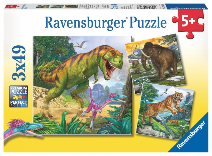 Ravensburger Primeval Ruler 3x49p - 09358 i gruppen LEGETØJ, BØRN & BABY / Legetøj / Puslespil hos TP E-commerce Nordic AB (C85777)