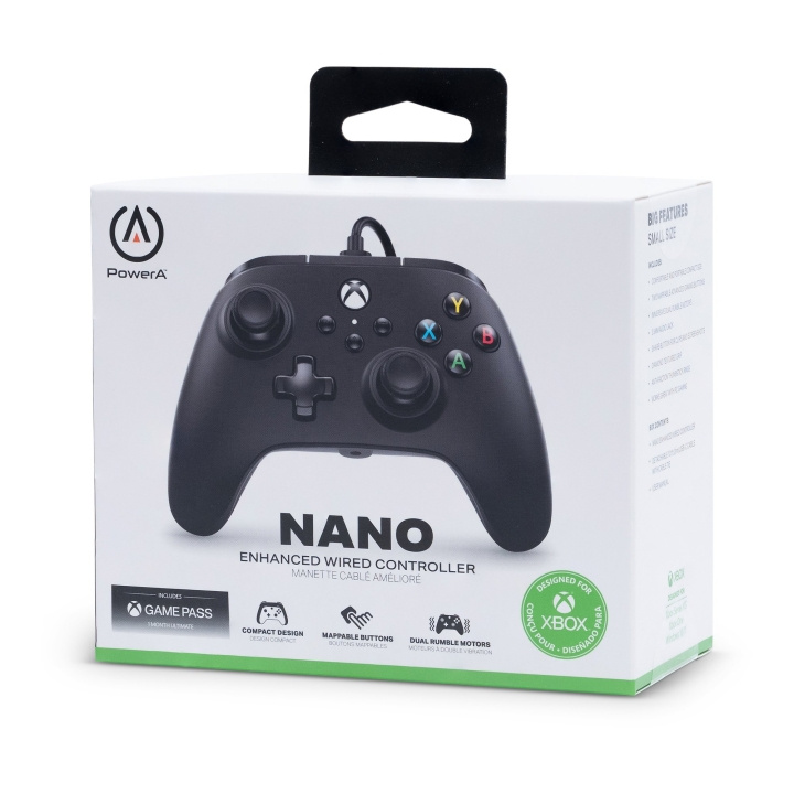 PowerA Nano Enhanced Wired Controller til Nintendo Switch - Sort i gruppen HJEMMEELEKTRONIK / Spilkonsoller og tilbehør / Nintendo Switch hos TP E-commerce Nordic AB (C85830)